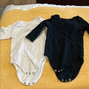 White and Black Bodysuits Soft Stretchy One Pieces Onezies.